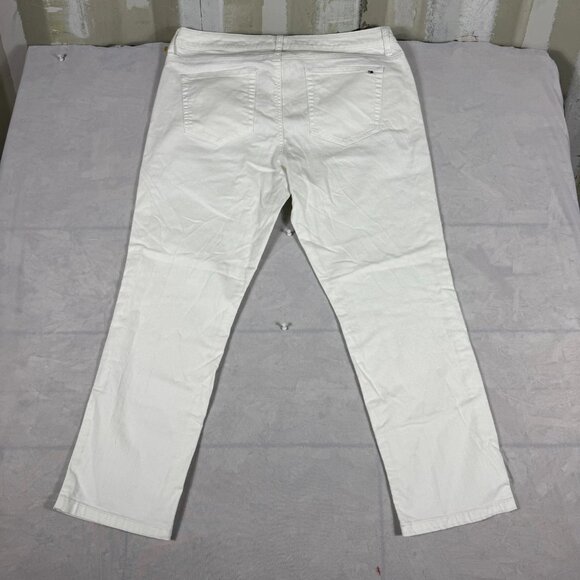 Tommy Hilfiger Boyfriend Jeans Womens White Denim 5-Pocket Modern Style Size 14 - Picture 2 of 16